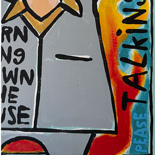 Ken Pease Talking Heads 12x16 Burning Down the House WP4826 SOLD